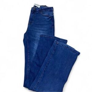 Wax Jean Womens Deep Blue Boot Cut Jeans